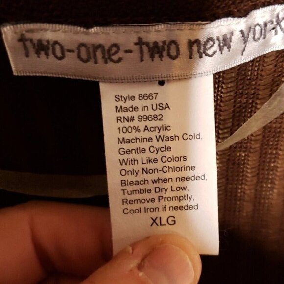 Two-One-Two Womens Brown Lightweight Waterfall Vest XL - Picture 6 of 6